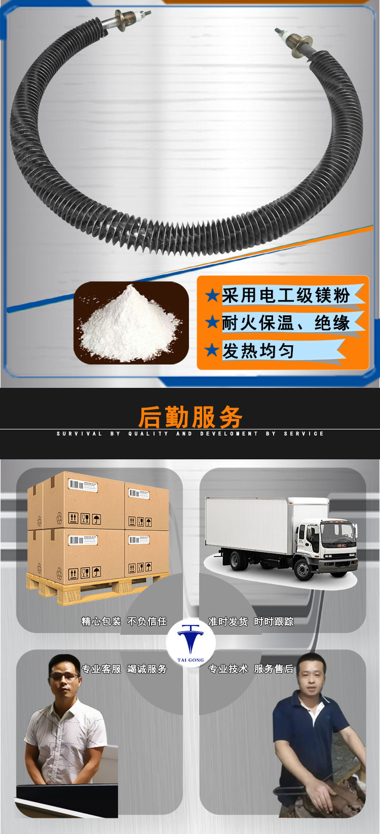 圆形翅片电热管 圆形翅片电热管